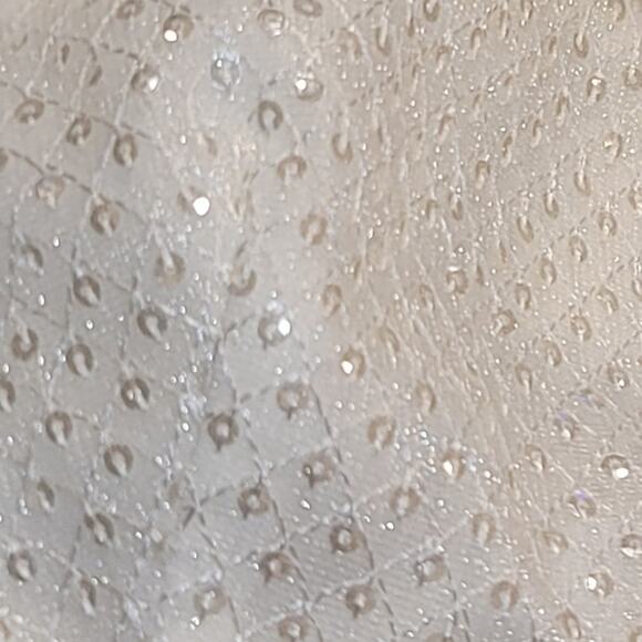 Camila Coelho Picos Crop Top in White Iridescent NWOT Size Small - Picture 3 of 4